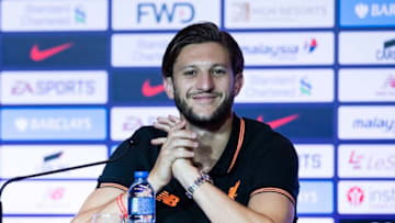 HONG KONG, HONG KONG - JULY 21: Liverpool FC Midfielder Adam Lallana speaks to the media during a Premier League Asia Trophy Press Conference at Grand Hyatt Hotel on July 21, 2017 in Hong Kong, Hong Kong. (Photo by Marcio Rodrigo Machado/Getty Images for Liverpool FC)