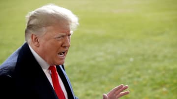 WASHINGTON, DC - NOVEMBER 29: U.S. President Donald Trump answers questions from the press while departing the White House November 29, 2018 in Washington, DC. Trump answered numerous questions regarding his former attorney Michael Cohen's recent court appearance and testimony before departing for the G-20 summit in Buenos Aires. (Photo by Win McNamee/Getty Images)