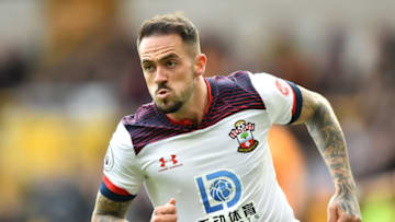WOLVERHAMPTON, ENGLAND - OCTOBER 19: Danny Ings of Southampton celebrates after scoring his team's first goal during the Premier League match between Wolverhampton Wanderers and Southampton FC at Molineux on October 19, 2019 in Wolverhampton, United Kingdom. (Photo by Nathan Stirk/Getty Images)
