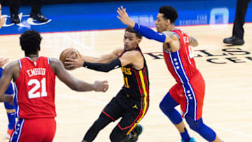 Joel Embiid, Danny Green, Sixers Mandatory Credit: Bill Streicher-USA TODAY Sports