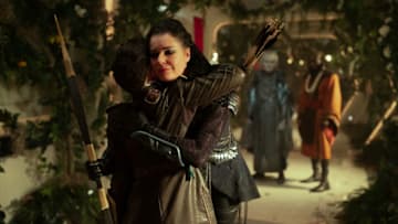Melissa Navia as Ortegas and Rebecca Romijn as Una of the Paramount+ original series STAR TREK: STRANGE NEW WORLDS. Photo Cr: Marni Grossman/Paramount+ ©2022 ViacomCBS. All Rights Reserved.