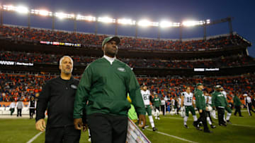 DENVER, CO - DECEMBER 10: Head coach Todd Bowles of the New York Jets walks on the field after the Denver Broncos 23-0 win at Sports Authority Field at Mile High on December 10, 2017 in Denver, Colorado. (Photo by Justin Edmonds/Getty Images)