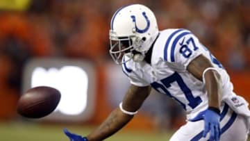 Sep 7, 2014; Denver, CO, USA; Indianapolis Colts wide receiver Reggie Wayne (87) can