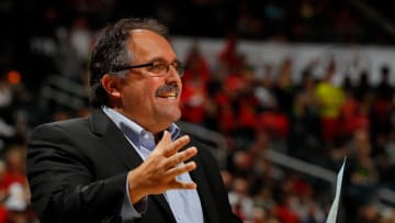Highlighting New Orleans Pelicans' coach Stan Van Gundy's press conference. (Photo by Kevin C. Cox/Getty Images)