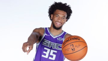 SACRAMENTO, CA - JUNE 28: Marvin Bagley III #35 of the Sacramento Kings poses for a portrait on June 28, 2018 at the Golden 1 Center in Sacramento, California. NOTE TO USER: User expressly acknowledges and agrees that, by downloading and/or using this Photograph, user is consenting to the terms and conditions of the Getty Images License Agreement. Mandatory Copyright Notice: Copyright 2018 NBAE (Photo by Rocky Widner/NBAE via Getty Images)Marvin Bagley III