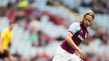 BIRMINGHAM, ENGLAND - JULY 29: Birkir Bjarnason of Aston Villa during the pre season friendly match between Aston Villa and Watford at Villa Park on July 29, 2017 in Birmingham, England. (Photo by Mark Robinson/Getty Images)