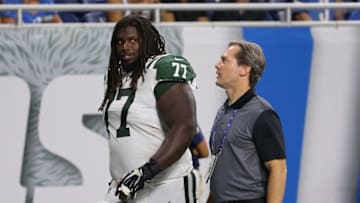 Atlanta Falcons, James Carpenter (Photo by Leon Halip/Getty Images)