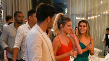 BACHELOR IN PARADISE - "604A" - Tayshia has been having a lot of fun with John Paul Jones, but she encourages him to explore his options with other women. Will he and the new females who covet him survive the dates? All of this action leaves Tayshia free to explore another relationship with a wonderful guy. But whose rose will she accept this week? The relationship merry-go-round spins faster and faster this week until it's almost out of control on "Bachelor in Paradise," MONDAY, AUG. 26 (8:00-10:01 p.m. EDT), on ABC. (ABC/John Fleenor)HANNAH GODWIN, CAELYNN MILLER-KEYES