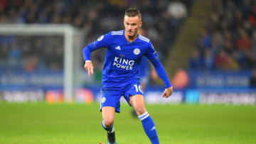 LEICESTER, ENGLAND - FEBRUARY 26: James Maddison of Leicester in action during the Premier League match between Leicester City and Brighton & Hove Albion at The King Power Stadium on February 26, 2019 in Leicester, United Kingdom. (Photo by Michael Regan/Getty Images)