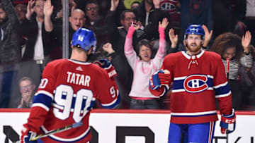MONTREAL, QC - OCTOBER 23: Jeff Petry Montreal Canadiens Tomas Tatar (Photo by Minas Panagiotakis/Getty Images)