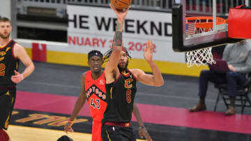 Cleveland Cavaliers big JaVale McGee shoots the ball. (Photo by Jason Miller/Getty Images)