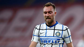 GENOA, ITALY - OCTOBER 24: (BILD ZEITUNG OUT) Christian Eriksen of FC Internazionale looks on during the Serie A match between Genoa CFC and FC Internazionale at Stadio Luigi Ferraris on October 24, 2020 in Genoa, Italy. (Photo by Sportinfoto/DeFodi Images via Getty Images)