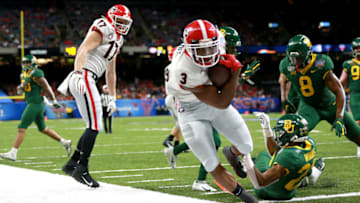 Zamir White, #3, Georgia Bulldogs, (Photo by Sean Gardner/Getty Images)
