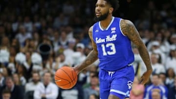PHILADELPHIA, PA - FEBRUARY 08: Myles Powell #13 of the Seton Hall Pirates in action against the Villanova Wildcats during a college basketball game at Wells Fargo Center on February 8, 2020 in Philadelphia, Pennsylvania. Seton Hall defeated Villanova 70-64. (Photo by Rich Schultz/Getty Images)