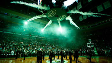 BOSTON, MA - NOVEMBER 02: Fireworks go off during a pregame video prior to the game between the Boston Celtics and the Milwaukee Bucks on November 2, 2012 at TD Garden in Boston, Massachusetts. NOTE TO USER: User expressly acknowledges and agrees that, by downloading and or using this photograph, User is consenting to the terms and conditions of the Getty Images License Agreement. (Photo by Jared Wickerham/Getty Images)