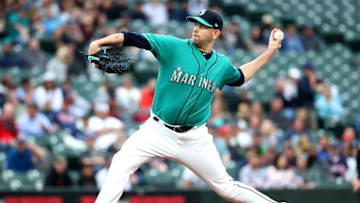 SEATTLE, WA - MAY 25: James Paxton #65 of the Seattle Mariners pitches during the first inning against the Minnesota Twins during their game at Safeco Field on May 25, 2018 in Seattle, Washington. (Photo by Abbie Parr/Getty Images)