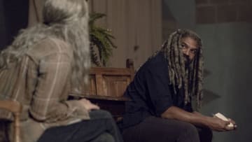 Khary Payton as Ezekiel, Melissa McBride as Carol Peletier - The Walking Dead _ Season 9, Episode 13 - Photo Credit: Jace Downs/AMC