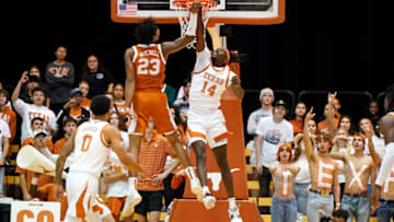 Dillon Mitchell, Alex Anamekwe, Texas basketball. Mandatory Credit: Scott Wachter-USA TODAY Sports