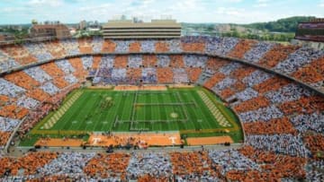Oct 4, 2014; Knoxville, TN, USA; A general view of Neyland Stadium prior to the game against the Florida Gators and Tennessee Volunteers. Mandatory Credit: Randy Sartin-USA TODAY Sports