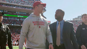 LINCOLN, NE - OCTOBER 27: Nebraska Cornhuskers head coach Scott Frost walks back to the locker room at halftime during the game between the Bethune-Cookman Wildcats and the Nebraska Cornhuskers on Saturday October 27, 2018 at Memorial Stadium in Lincoln, Nebraska. (Photo by Nick Tre. Smith/Icon Sportswire via Getty Images)