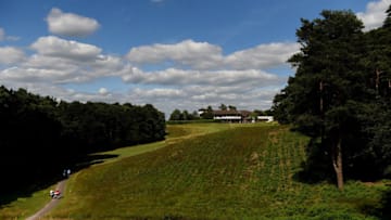 CAMBERLEY, ENGLAND - JULY 05: A general view of the clubhouse during the PGA Lombard Trophy National Pro-Am South Regional Qualifier at Camberley Heath Golf Club on July 05, 2016 in Camberley, England. (Photo by Tom Dulat/Getty Images)