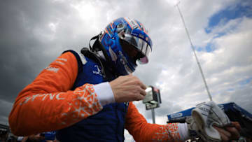 FORT WORTH, TEXAS - JUNE 07: Scott Dixon of New Zealand, driver of the #9 PNC Bank Chip Ganassi Racing Honda, stands on the grid during US Concrete Qualifying Day for the NTT IndyCar Series - DXC Technology 600 at Texas Motor Speedway on June 07, 2019 in Fort Worth, Texas. (Photo by Chris Graythen/Getty Images)