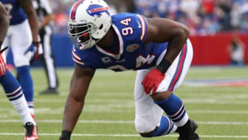 Sep 21, 2014; Orchard Park, NY, USA; Buffalo Bills defensive end Mario Williams (94) against the San Diego Chargers at Ralph Wilson Stadium. Mandatory Credit: Timothy T. Ludwig-USA TODAY Sports