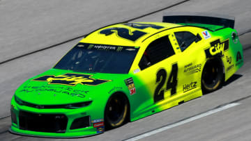 DARLINGTON, SOUTH CAROLINA - AUGUST 30: William Byron, driver of the #24 HendrickAutoguard/CityChvrltThrwbck Chev, practices for the Monster Energy NASCAR Cup Series Bojangles' Southern 500 at Darlington Raceway on August 30, 2019 in Darlington, South Carolina. (Photo by Sean Gardner/Getty Images)