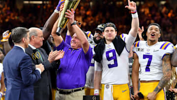 Head coach Ed Orgeron of the LSU Tigers (Photo by Alika Jenner/Getty Images)