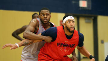 New Orleans Anthony Davis and Darius Miller (Photo by Layne Murdoch/NBAE via Getty Images)