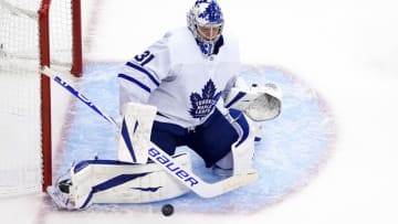 Frederik Andersen #31 of the Toronto Maple Leafs (Photo by Andre Ringuette/Freestyle Photo/Getty Images)