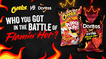 Flamin Hot Faceoff between Doritos and Cheetos, photo provided by Frito-Lay