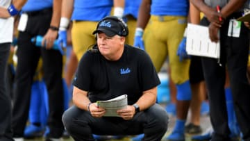 LOS ANGELES, CA - NOVEMBER 23: Head coach Chip Kelly of the UCLA Bruins looks on during the game against the USC Trojans at the Los Angeles Memorial Coliseum on November 23, 2019 in Los Angeles, California. (Photo by Jayne Kamin-Oncea/Getty Images)