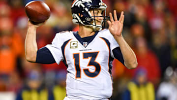 KANSAS CITY, MO - OCTOBER 30: Quarterback Trevor Siemian