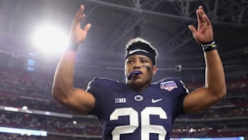 GLENDALE, AZ - DECEMBER 30: Running back Saquon Barkley (Photo by Christian Petersen/Getty Images)