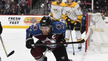DENVER, CO - APRIL 18: Colorado Avalanche left wing Gabriel Landeskog