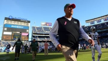 Oct 5, 2014; San Diego, CA, USA; New York Jets head coach Rex Ryan walks to the lockerroom after the Jets were shutout 31-0 against the San Diego Chargers at Qualcomm Stadium. Mandatory Credit: Jake Roth-USA TODAY Sports