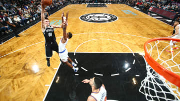 Brooklyn Nets Rodions Kurucs. Mandatory Copyright Notice: Copyright 2018 NBAE (Photo by Nathaniel S. Butler/NBAE via Getty Images)