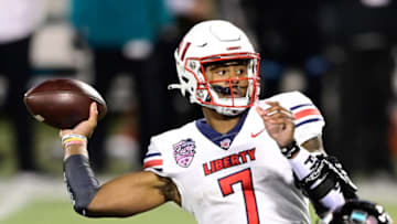 Liberty Flames quarterback Malik Willis (7). Mandatory Credit: Douglas DeFelice-USA TODAY Sports