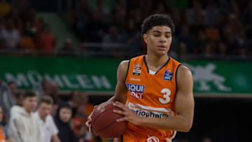 Ratiopharm Ulm guard Killian Hayes controls the ball. (Photo by Harry Langer/DeFodi Images via Getty Images)