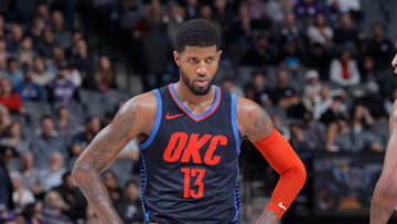 OKC Thunder Paul George. (Photo by Rocky Widner/NBAE via Getty Images)