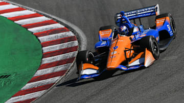 MONTEREY, CALIFORNIA - SEPTEMBER 19: Scott Dixon #9 of New Zealand and PNC Bank Chip Ganassi Racing Honda drives through the Corkscrew turn during testing for the Firestone Grand Prix of Monterey at WeatherTech Raceway Laguna Seca on September 19, 2019 in Monterey, California. (Photo by Robert Reiners/Getty Images)