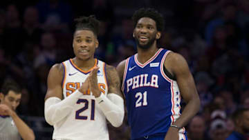 Phoenix Suns Richaun Holmes Joel Embiid (Photo by Mitchell Leff/Getty Images)