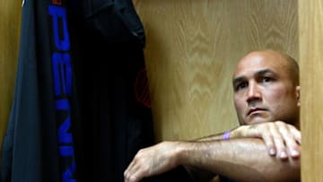 OKLAHOMA CITY, OK - JUNE 25: BJ Penn relaxes in his locker room prior to his bout against Dennis Siver of Germany during the UFC Fight Night event at the Chesapeake Energy Arena on June 25, 2017 in Oklahoma City, Oklahoma. (Photo by Brandon Magnus/Zuffa LLC/Zuffa LLC via Getty Images)