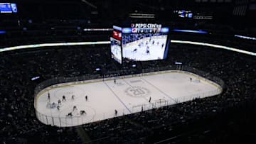 Apr 9, 2016; Denver, CO, USA; General wide view of Pepsi Center in the first period of the game between the Anaheim Ducks against the Colorado Avalanche. Mandatory Credit: Ron Chenoy-USA TODAY Sports