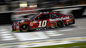 FORT WORTH, TX - NOVEMBER 02: Aric Almirola, driver of the #10 Smithfield Spirals Ford, qualifes for the Monster Energy NASCAR Cup Series AAA Texas 500 at Texas Motor Speedway on November 2, 2018 in Fort Worth, Texas. (Photo by Robert Laberge/Getty Images)