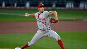PITTSBURGH, PA - SEPTEMBER 04: Trevor Bauer #27 of the Cincinnati Reds in action during game two of a doubleheader against the Pittsburgh Pirates at PNC Park on September 4, 2020 in Pittsburgh, Pennsylvania. (Photo by Justin Berl/Getty Images)