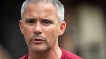 Florida State University Coach Mike Norvell speaks during a press conference at Riley Elementary School on Wednesday, July 15, 2020.Fsu Football Volunteers At Riley097