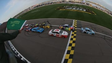 KANSAS CITY, KS - MAY 12: Kevin Harvick, driver of the #4 Busch Light Ford (Photo by Sean Gardner/Getty Images)