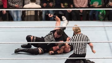 COLOGNE, GERMANY - FEBRUARY 11: Kevin Owens competes in the ring against Dolph Ziggler at the Road to WrestleMania at the Lanxess Arena on February 11, 2016 in Cologne, Germany. (Photo by Marc Pfitzenreuter/Getty Images)